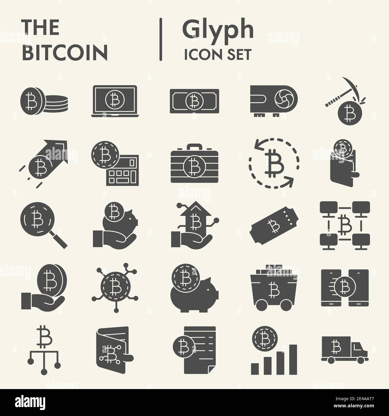 Cryptocurrency glyph icon. Digital money. E-payment. Crypto currency.  Bitcoin, Ethereum, Dash. E-money. Silhouette symbol. Negative space. Vector  isol Stock Vector Image & Art - Alamy