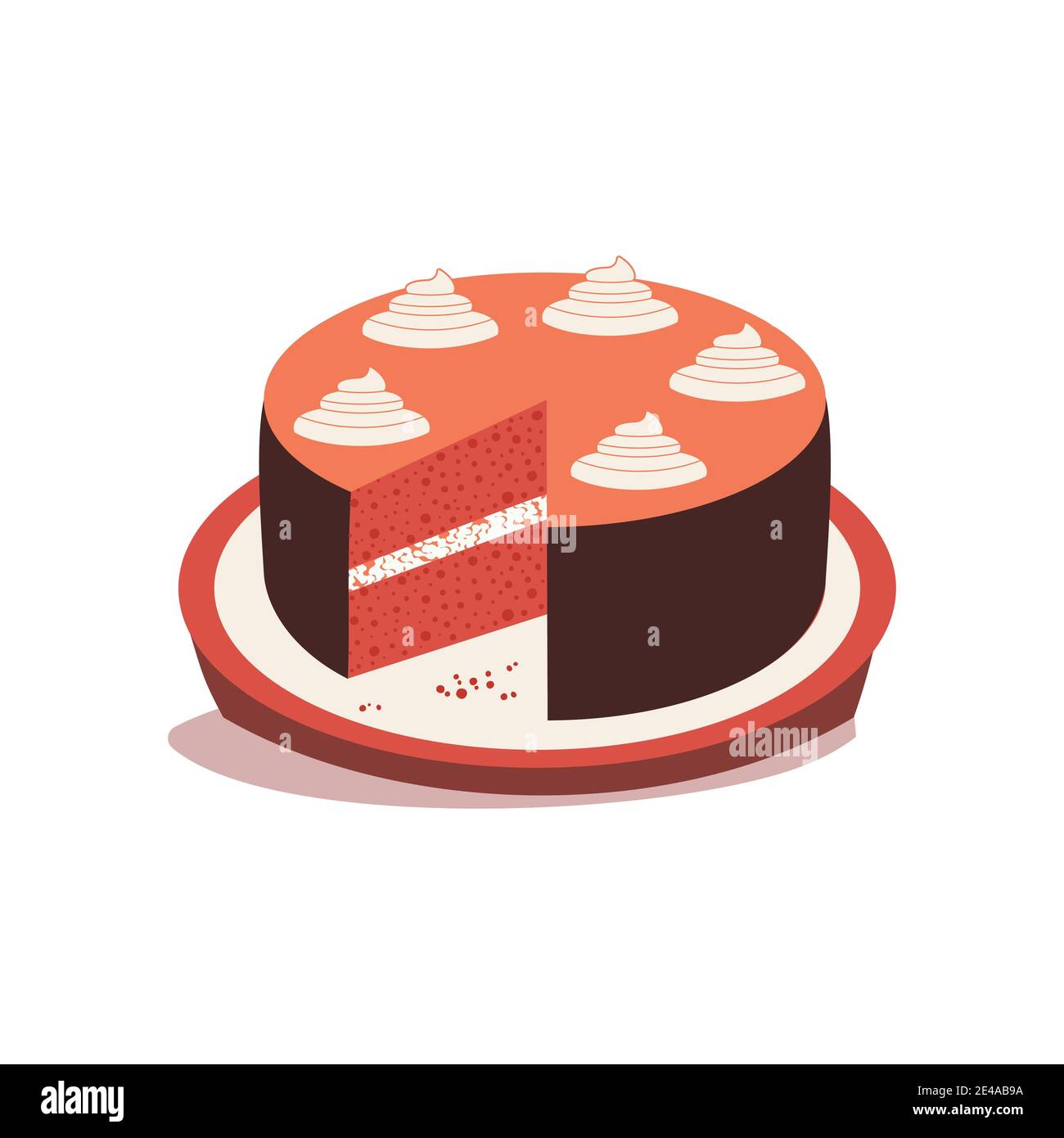 Velvet cheesecake Stock Vector Images - Alamy