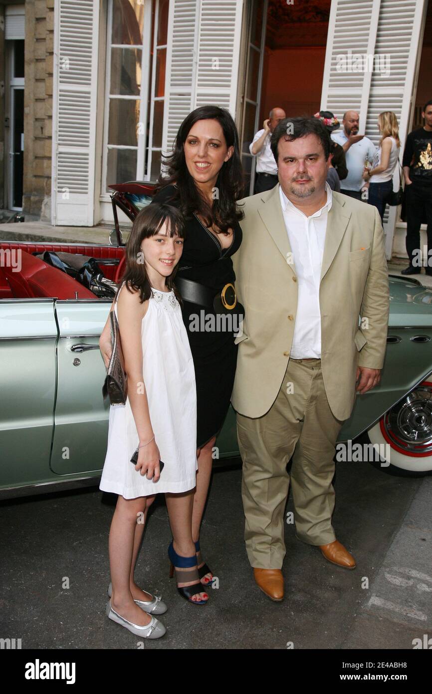 Designer Barbara Rihl, her husband Pierre Herme and her daugther attending  a launching of a her