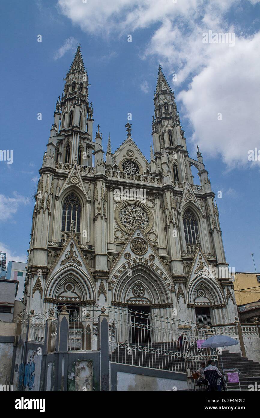Details of a neo-Gothic church in the west of Caracas in Venezuela Stock Photo