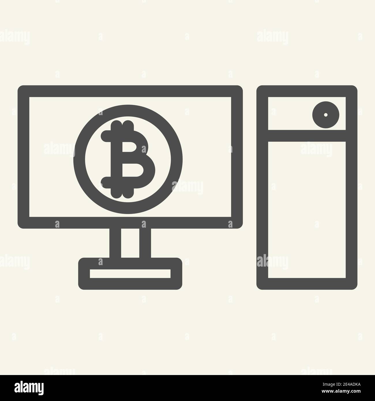 Cryptocurrency mining laptop outline hi-res stock photography and ...