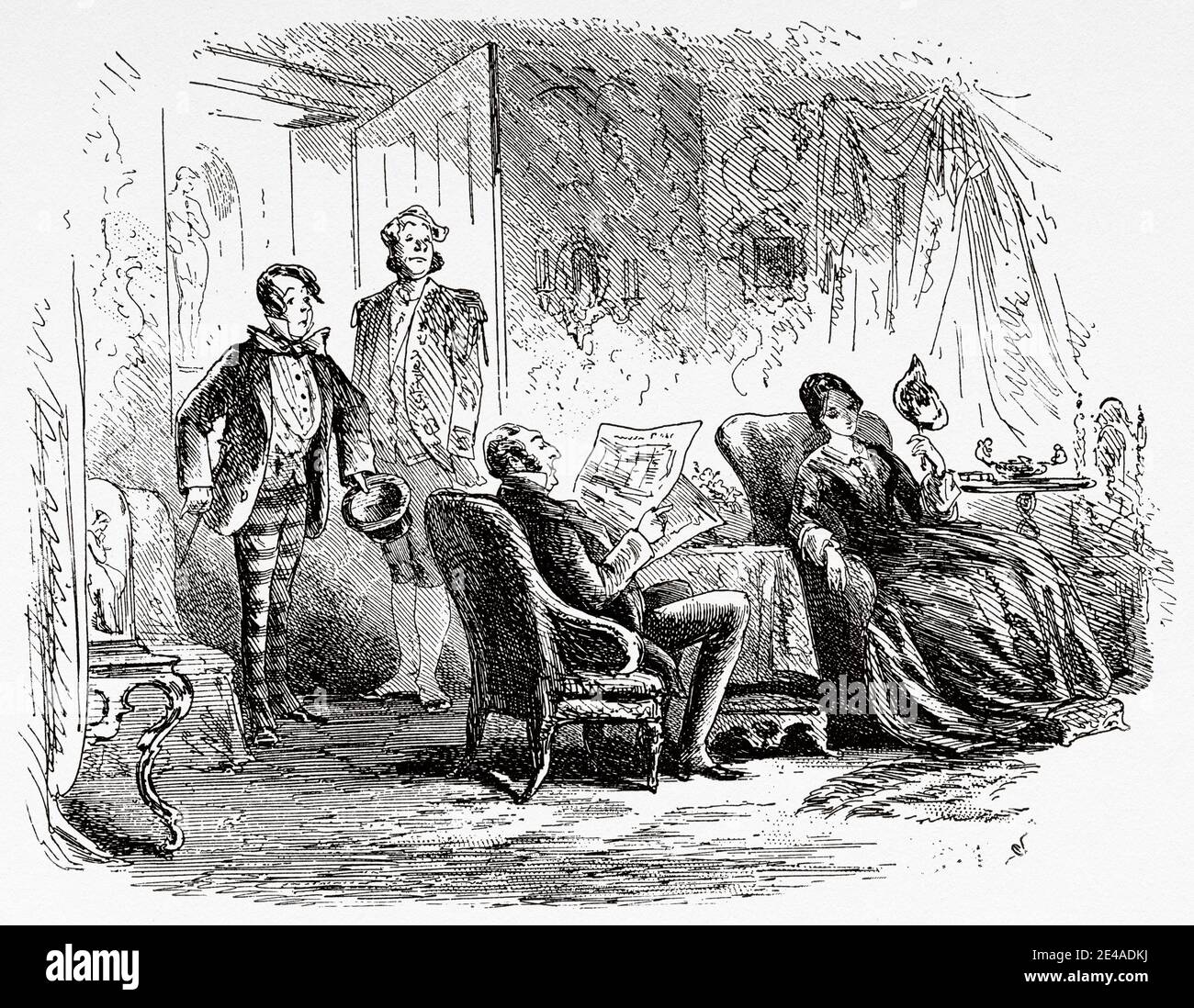 The young man of the name of Guppy. Scene from Bleak House by Charles
