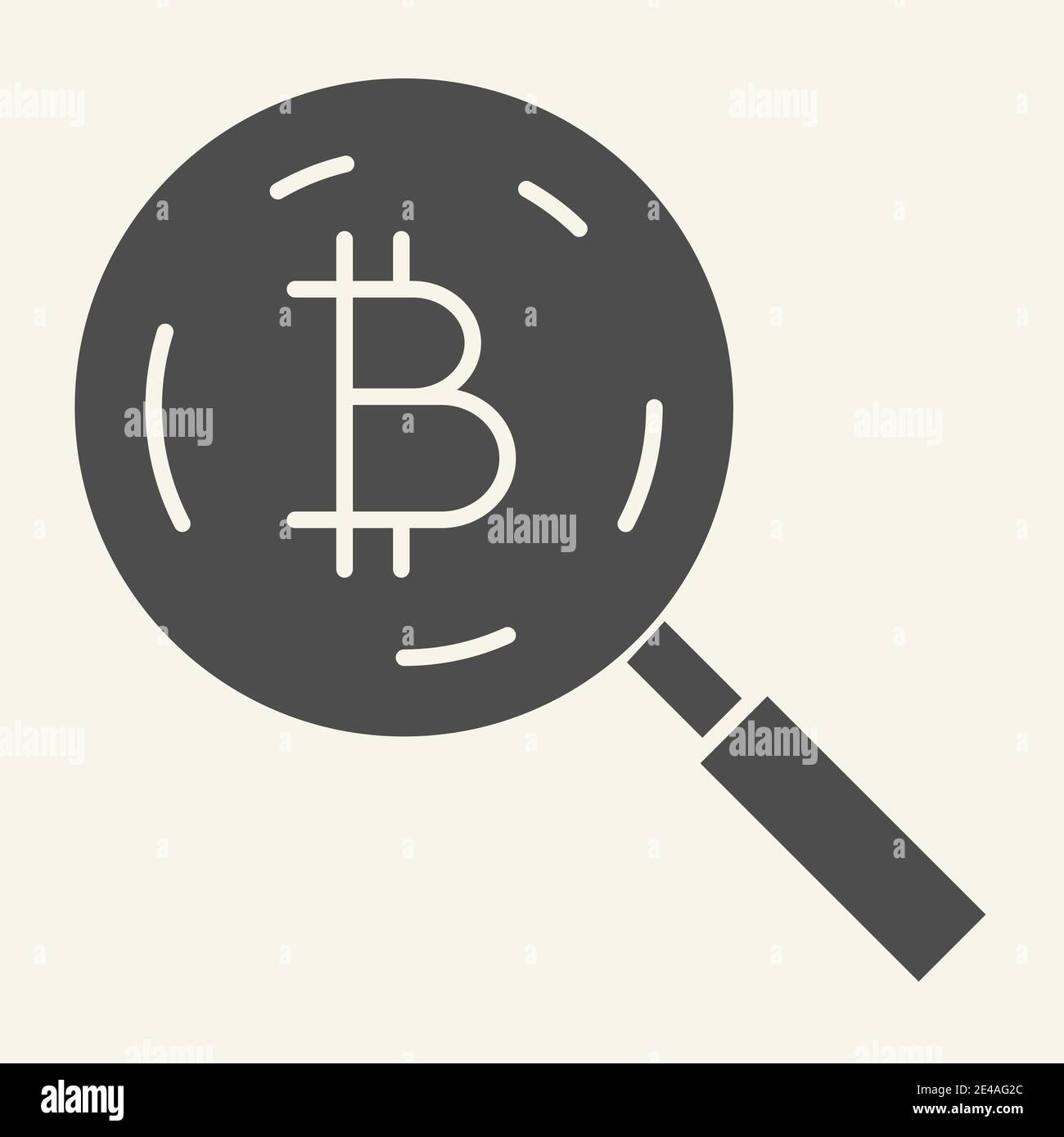 Bitcoin search line icon. Loupe with crypto coin vector illustration  isolated on white. Cryptocurrency and magnifier outline style design,  designed Stock Vector Image & Art - Alamy