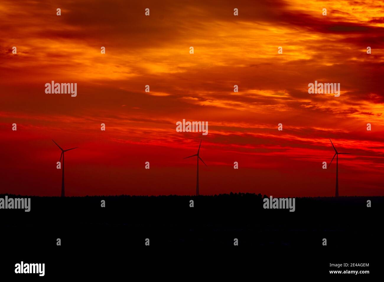 Wind turbine golden hour hi-res stock photography and images - Alamy