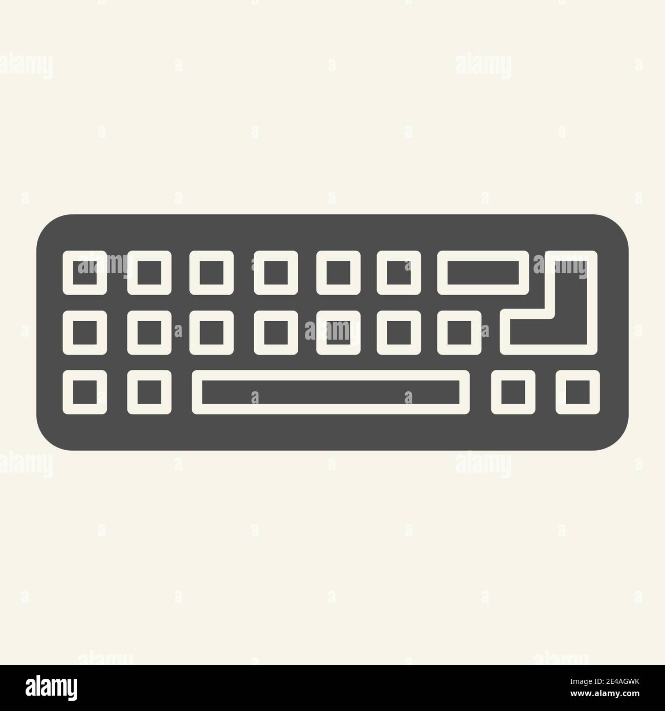 Keyboard solid icon. Computer keypad vector illustration isolated on white. Pc key glyph style design, designed for web and app. Eps 10. Stock Vector
