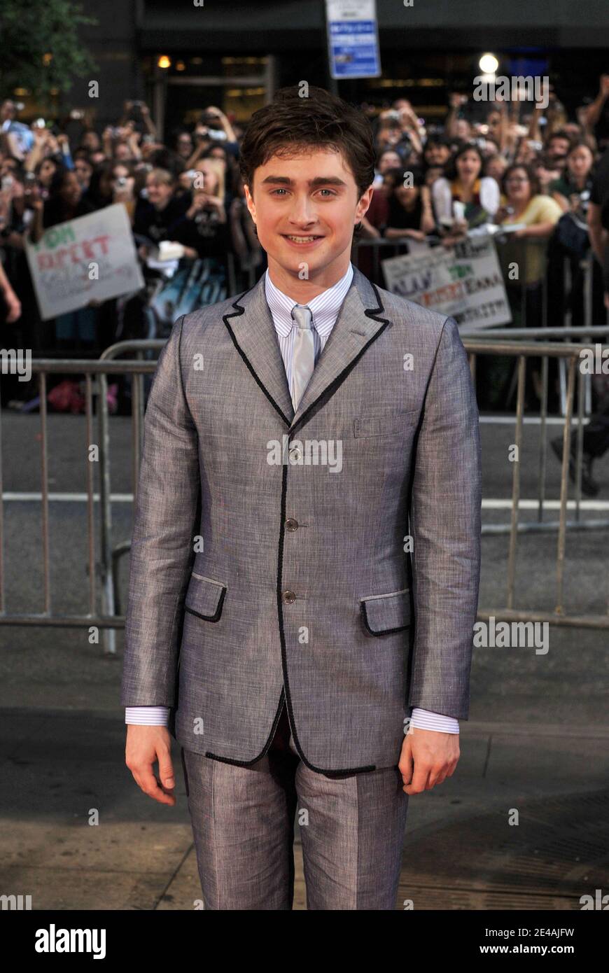 'Actor Daniel Radcliffe attends the North American Premiere of ''Harry Potter and the Half-Blood Prince at the Ziegfeld Theatre in New York City, NY, USA on July 9, 2009. Photo by S.Vlasic/ABACAPRESS.COM (Pictured: Daniel Radcliffe)' Stock Photo