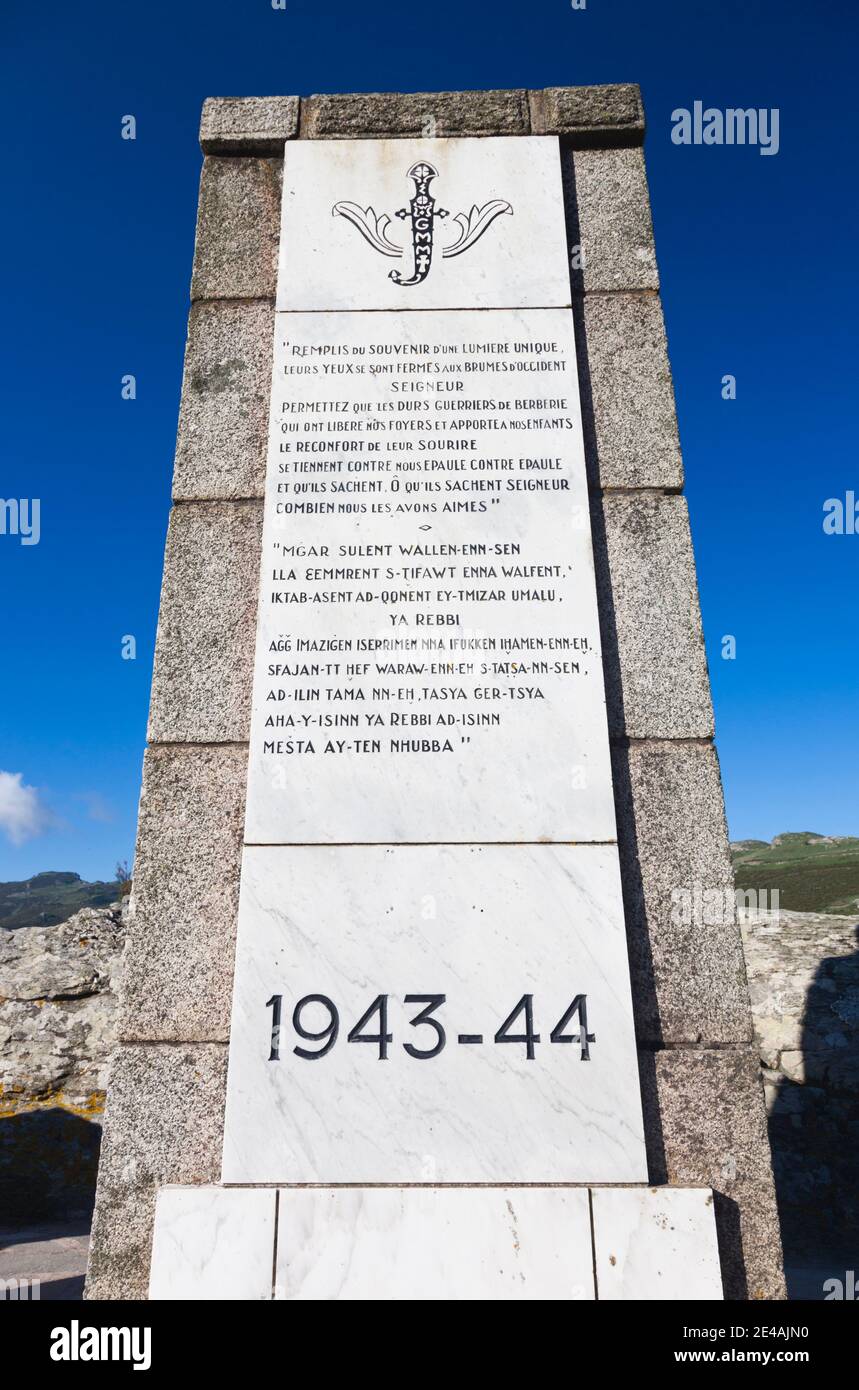 Monument of Liberation of Corsica, Patrimonio, Le Nebbio, Haute-Corse, Corsica, France Stock Photo