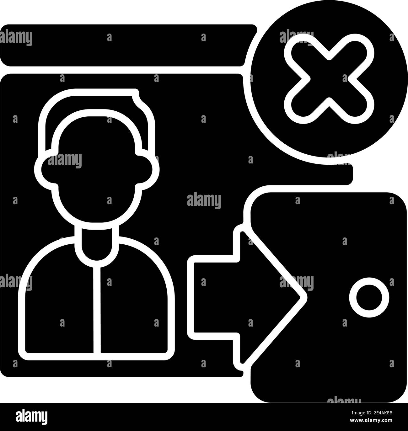 Bounce rate black glyph icon Stock Vector