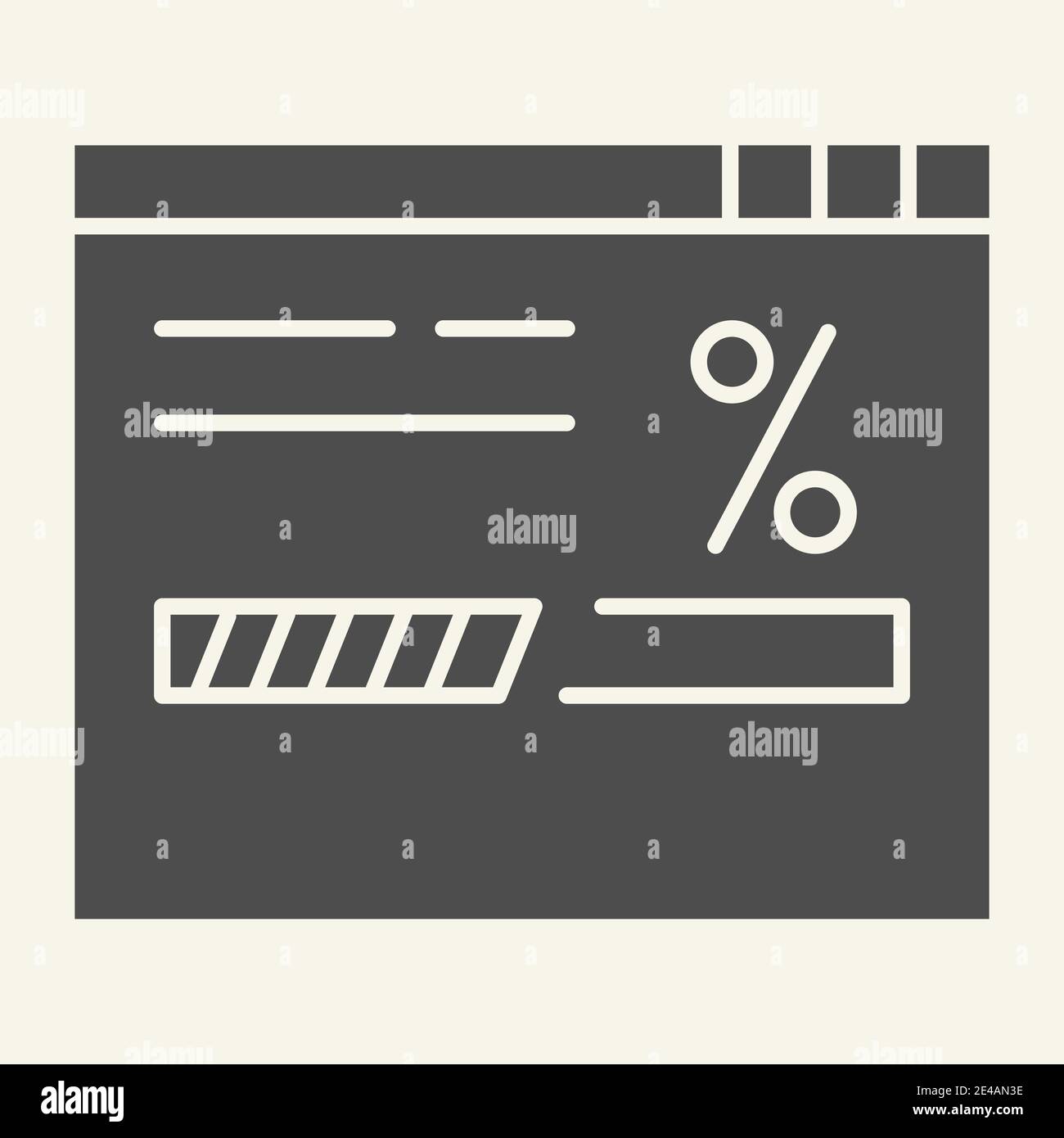 Website loading solid icon. Browser load vector illustration isolated on white. Upload glyph style design, designed for web and app. Eps 10. Stock Vector