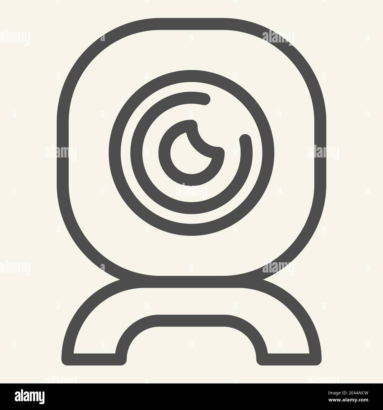 Web camera line icon. Video chat cam vector illustration isolated on ...