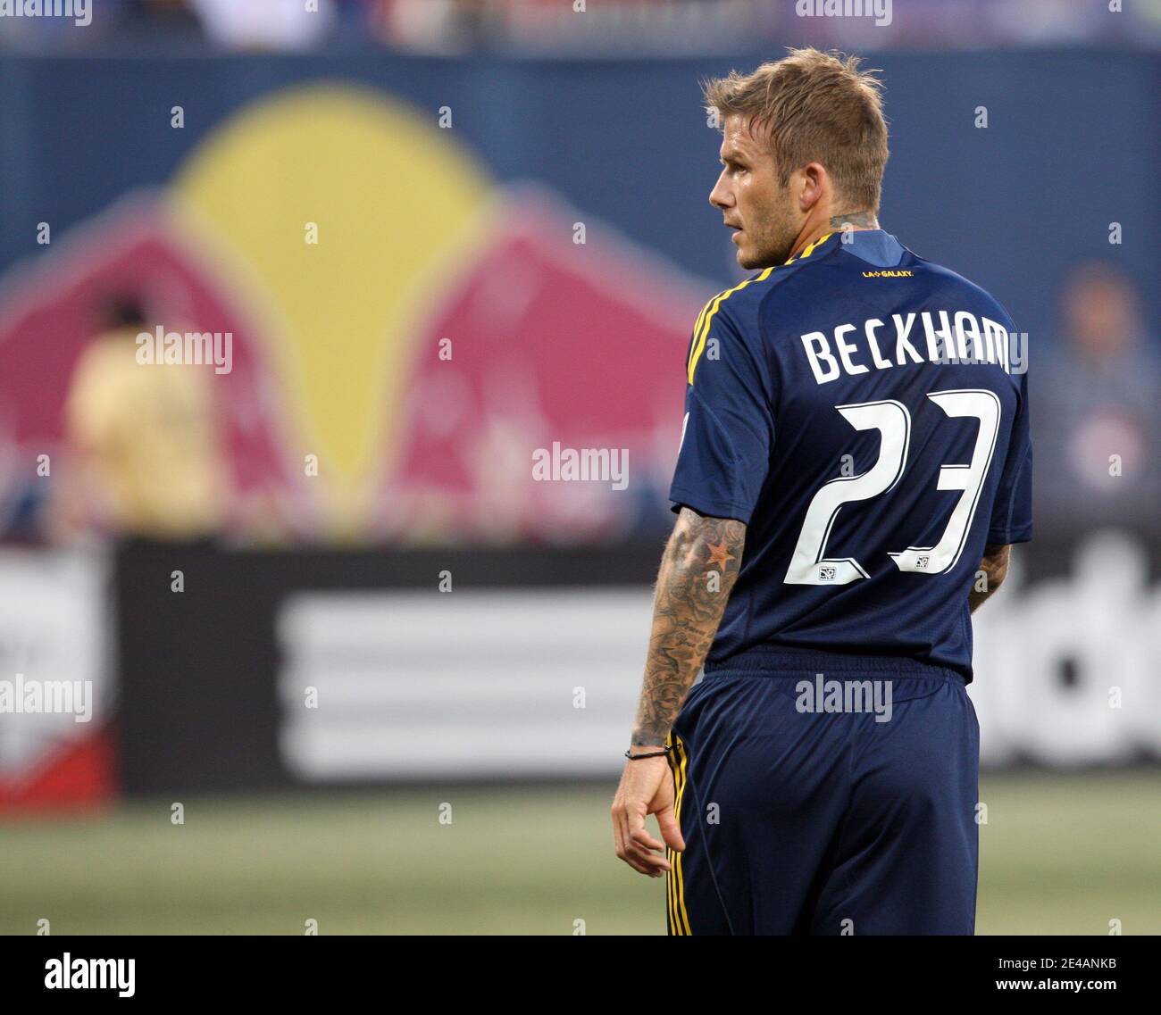 David Beckham during the soccer game New York Red Bulls vs Los Angeles ...