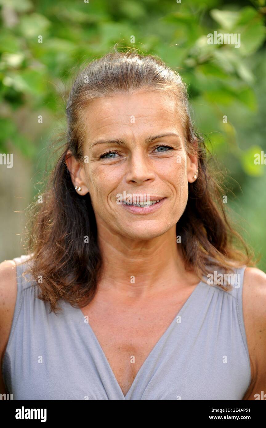 Princess Stephanie of Monaco attends a press conference for the charity ...