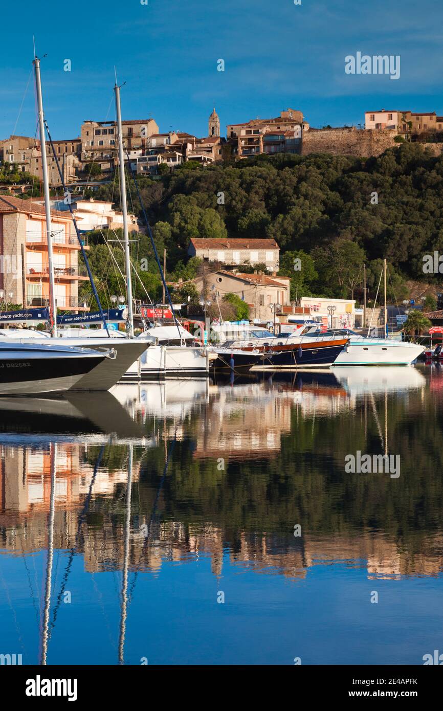 Boats at a harbor, Porto Vecchio, Corse-Du-Sud, Corsica, France Stock Photo