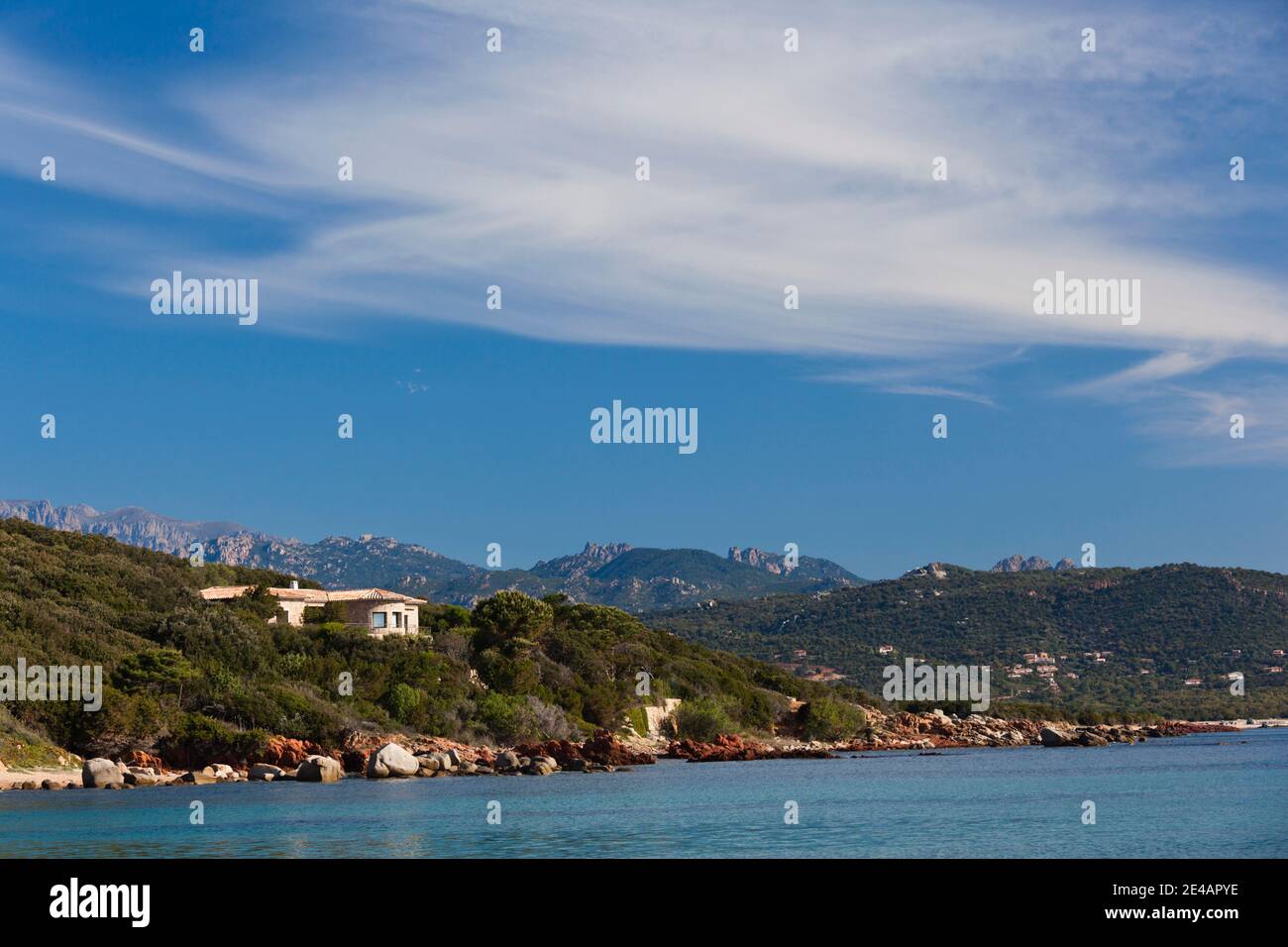 View of Cala Rossa beach, Porto Vecchio, Corse-Du-Sud, Corsica, France Stock Photo