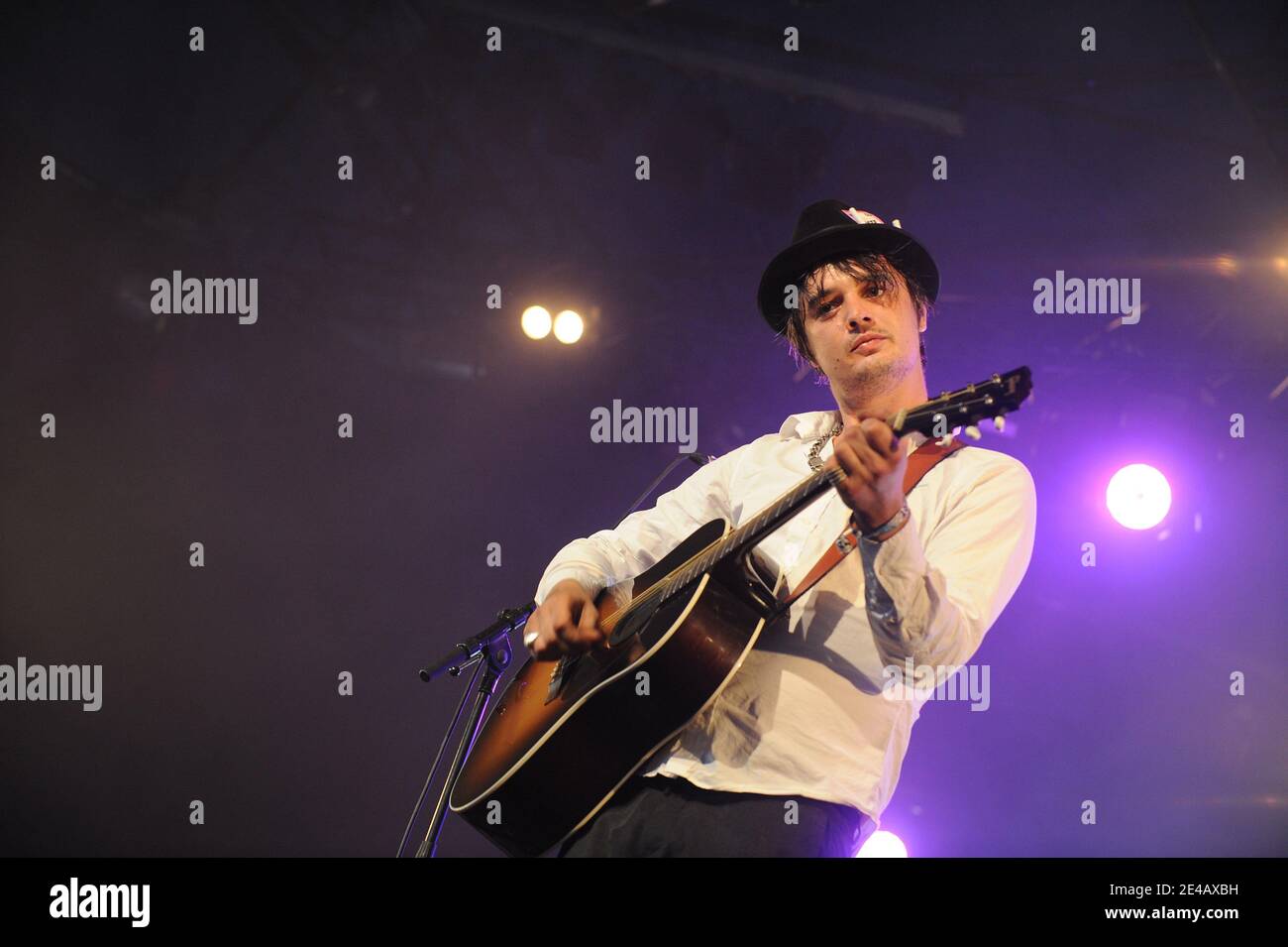 Pete Doherty performs at the Paleo Festival in Nyon, Switzerland on July 24, 2009. Photo by Loona/ABACAPRESS.COM Stock Photo