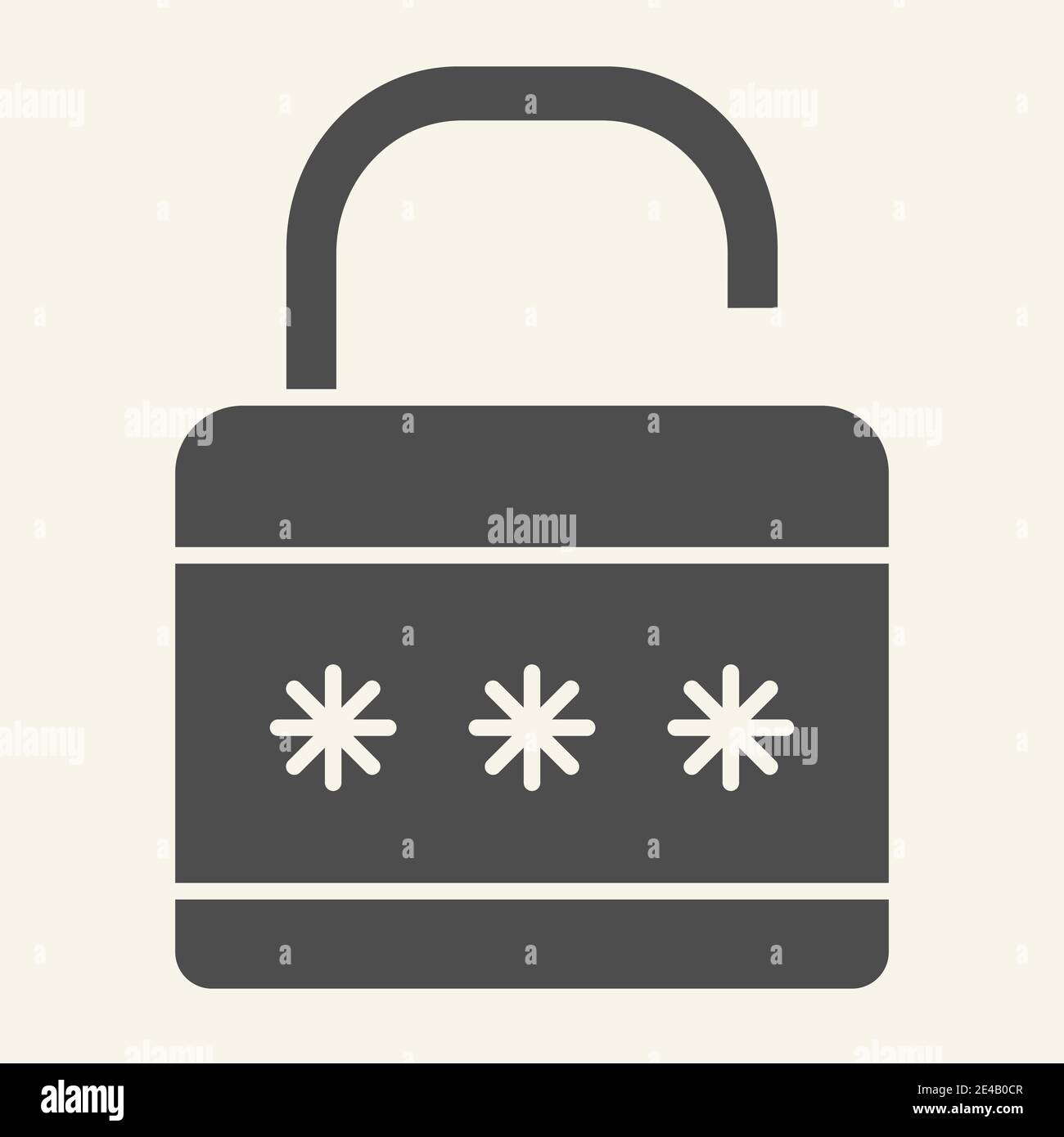 Lock solid icon. Padlock vector illustration isolated on white. Security glyph style design, designed for web and app. Eps 10. Stock Vector