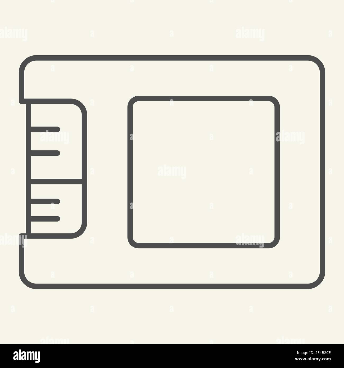 SSD drive thin line icon. Storage vector illustration isolated on white ...