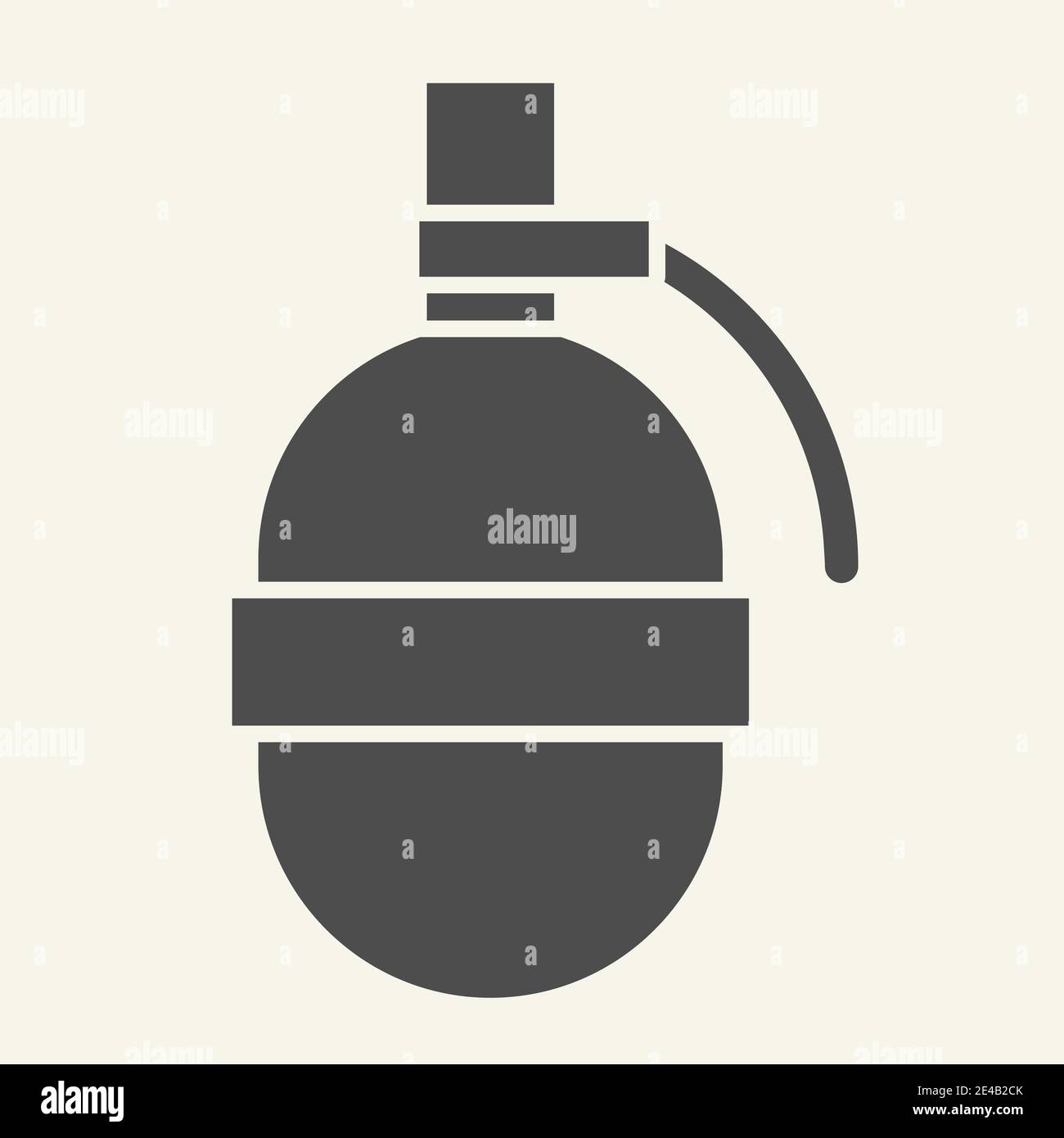 Grenade solid icon. Explode vector illustration isolated on white. Bomb glyph style design, designed for web and app. Eps 10. Stock Vector