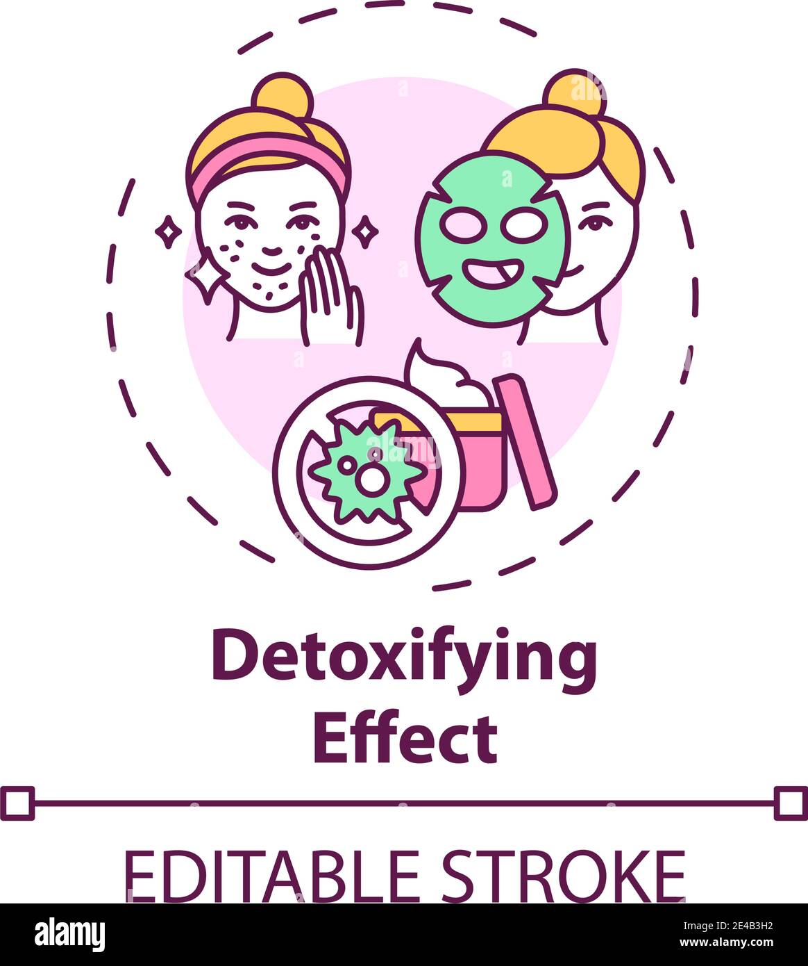 Detoxifying effect concept icon Stock Vector