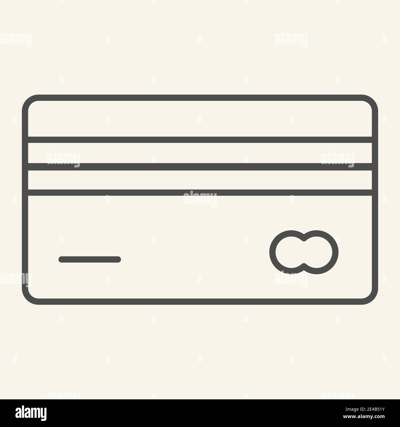 Credit card thin line icon. Plastic card vector illustration isolated ...