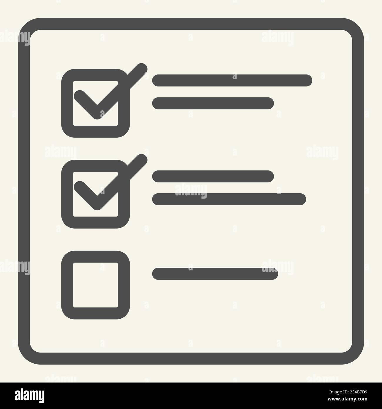 Checklist line icon. List vector illustration isolated on white. Paper