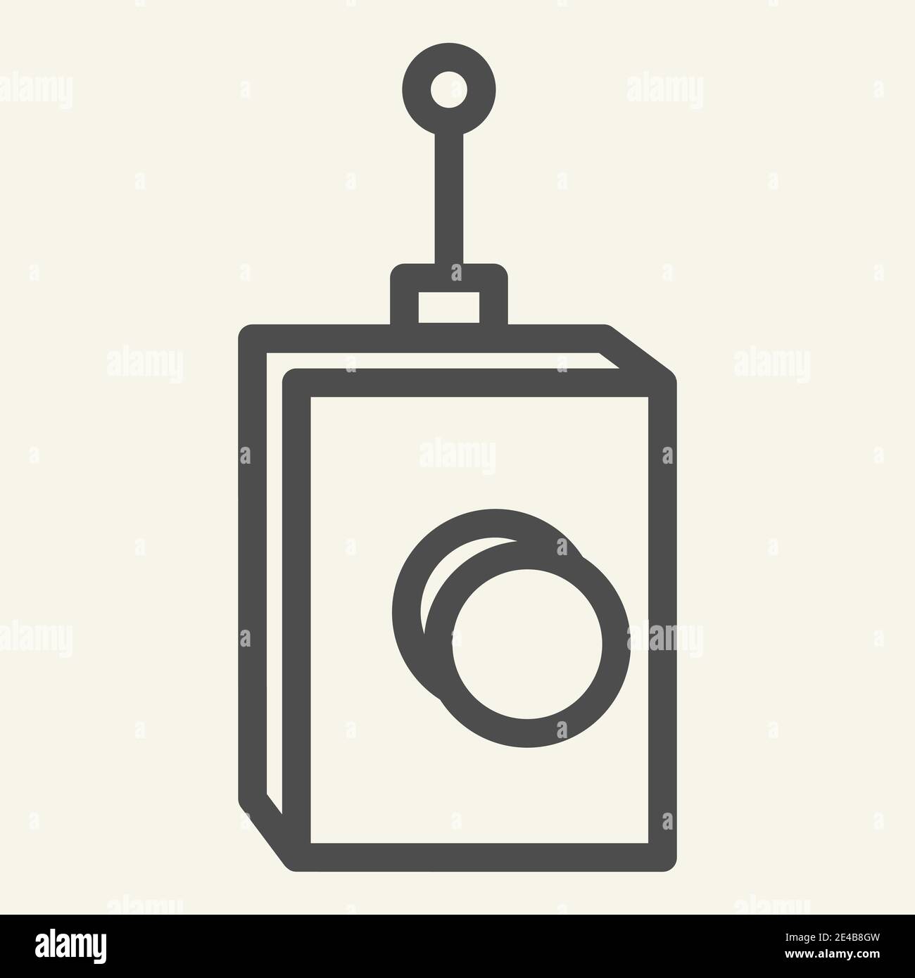 Remote controller line icon. Remote controller with antena vector illustration isolated on white. Technology outline style design, designed for web Stock Vector