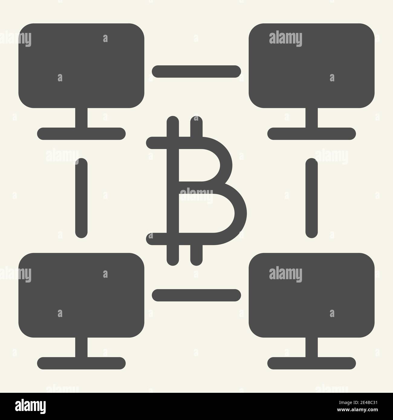 Bitcoin computer network solid Stock Vector Images - Alamy