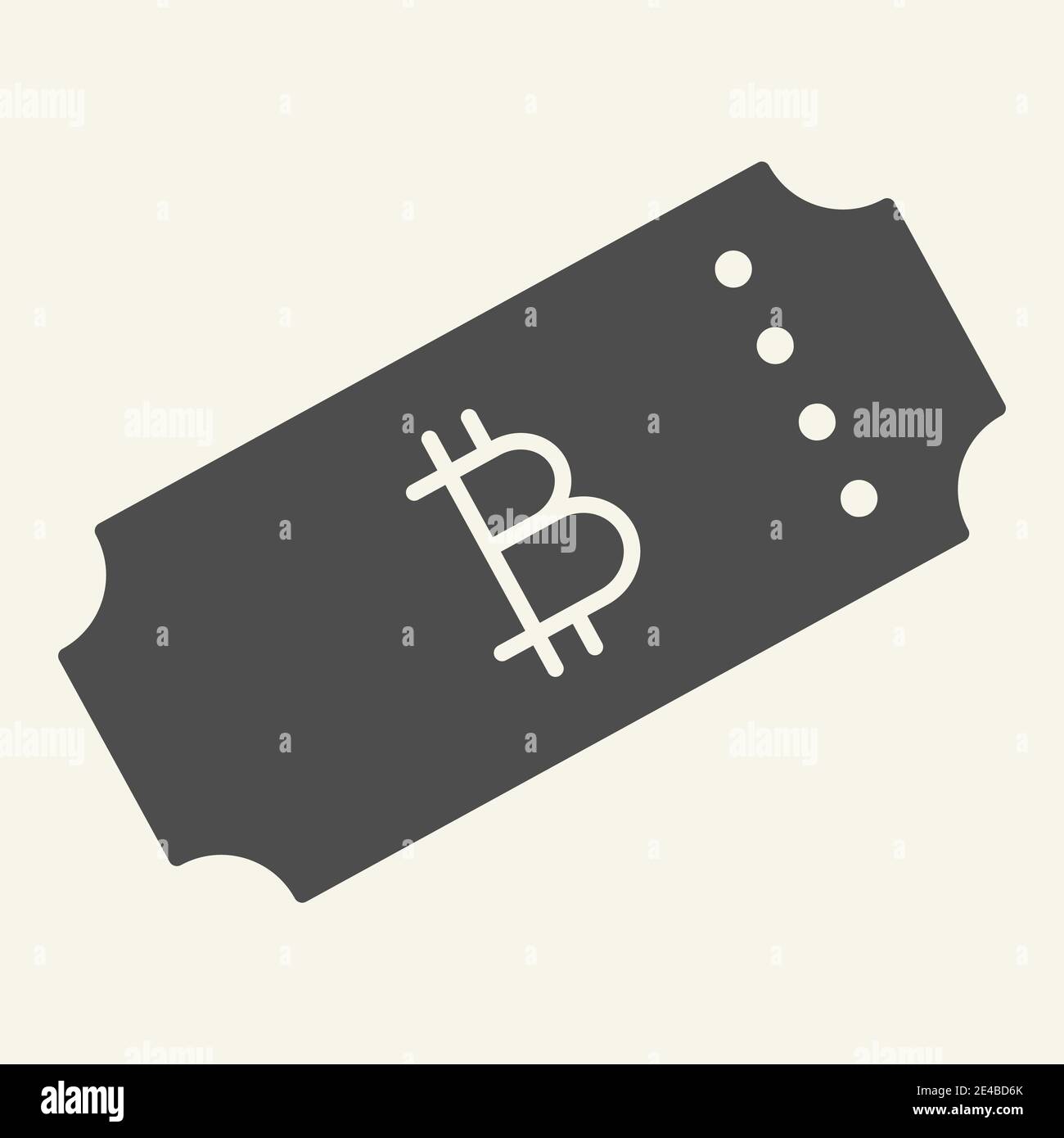 Ticket bitcoin solid icon. Crypto ticket vector illustration isolated on  white. Cryptocurrency glyph style design, designed for web and app. Eps 10  Stock Vector Image & Art - Alamy