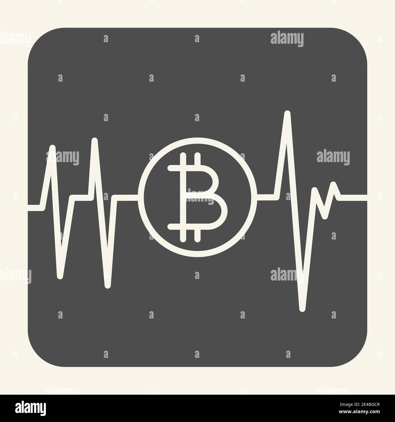 Pulse bitcoin thin line icon. Cryptocurrency chart vector illustration  isolated on white. Bitcoin graph outline style design, designed for web and  app Stock Vector Image & Art - Alamy