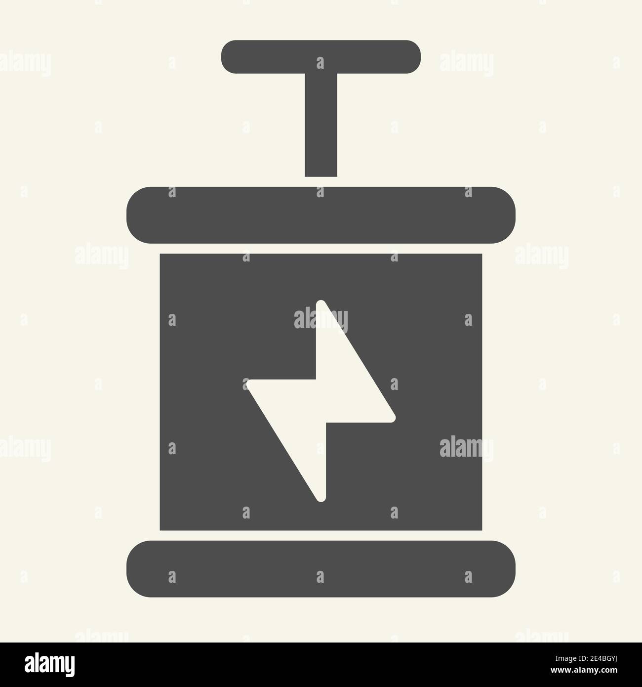 Start solid icon. Launching vector illustration isolated on white. Triggering box glyph style design, designed for web and app. Eps 10. Stock Vector