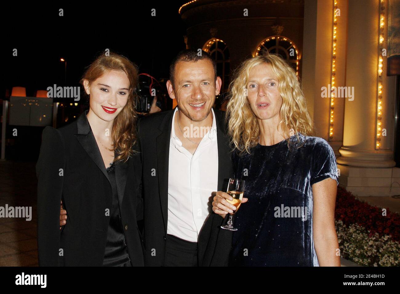 Deborah Francois, Dany Boon and Sandrine Kiberlain arriving to the after party of the film 'The Informant' held at the Casino of Deauville during the 35th American Film Festival in Deauville, Normandy, France, on September 9, 2009. Photo by Denis Guignebourg/ABACAPRESS.COM Stock Photo