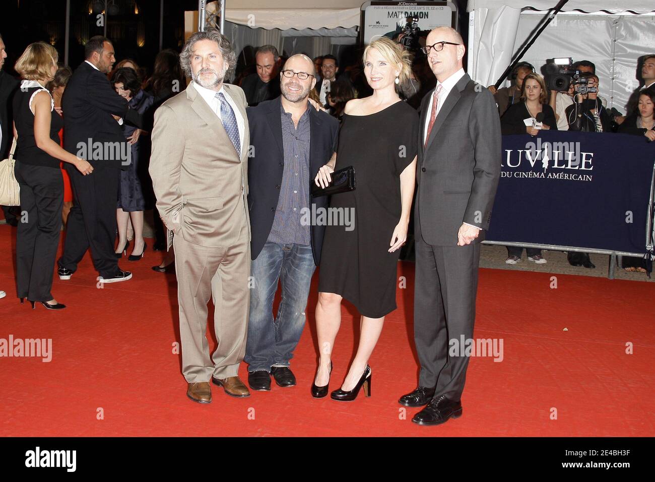 Director Steven Soderbergh, Scott Z Burns, Jennifer Fox and Gregory Jacobs arriving to the screening of 'The Informant' during the 35th American Film Festival in Deauville, Normandy, France, on September 9, 2009. Photo by Denis Guignebourg/ABACAPRESS.COM Stock Photo
