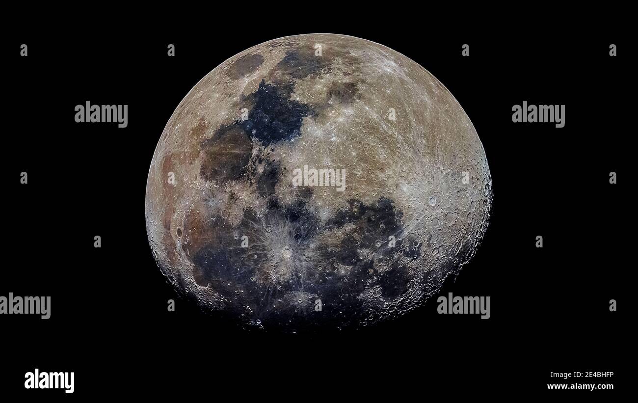 Full moon isolated on a black background Stock Photo - Alamy