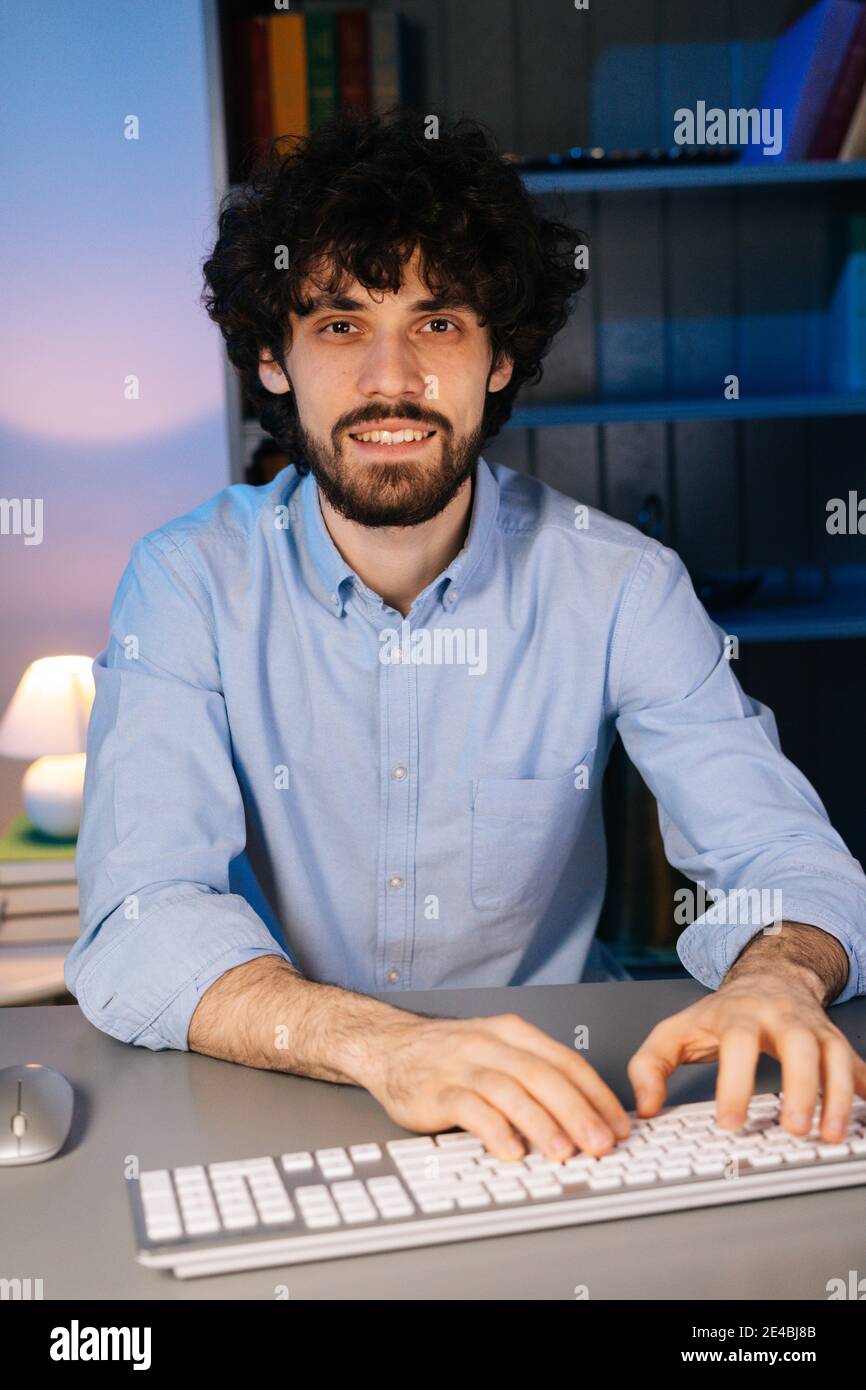 Close up view programmer typing hi-res stock photography and images - Alamy