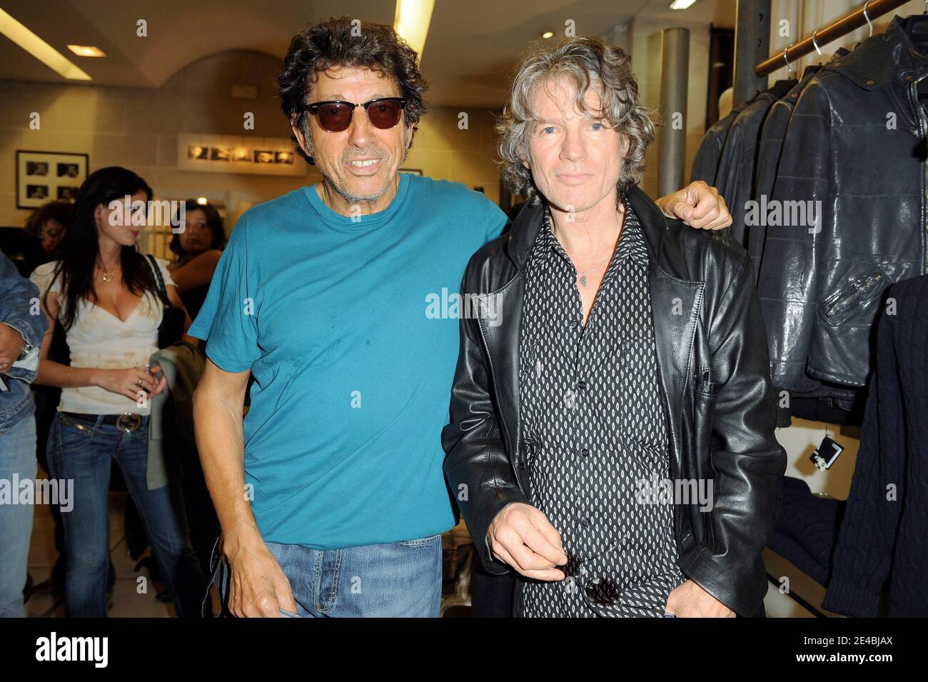 Paul Personne with Tony Frank attending the 'Serge Gainsbourg' Exhibition  by Tony Frank held at the Renoma store in Paris, France on September 10,  2009. Photo by Thierry Orban/ABACAPRESS.COM Stock Photo -
