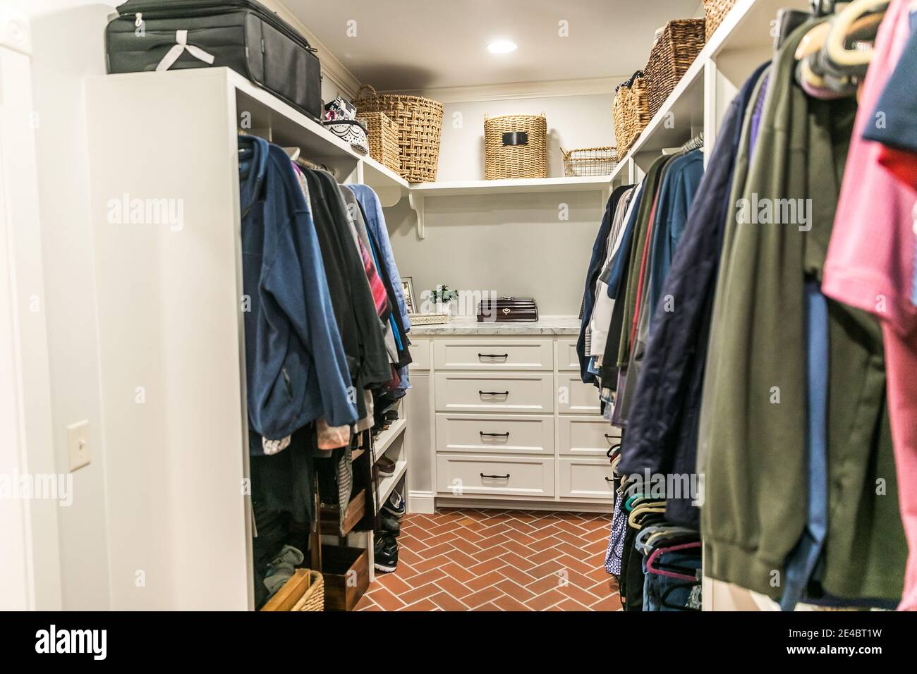 Walk in wardrobe with clothes and shoes hi-res stock photography and images  - Alamy