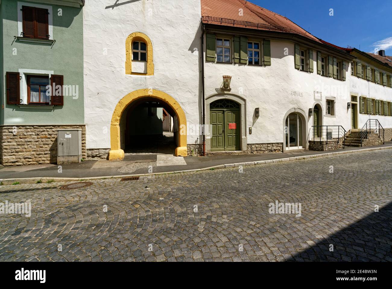 Town hall with St. Stephen's Church in the historic center of