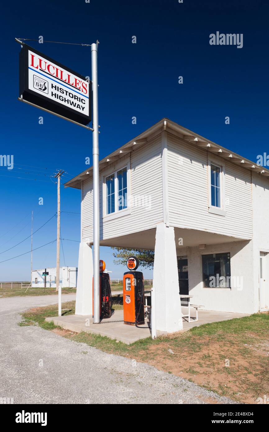 Lucille's Route 66 Roadhouse, Hydro, Oklahoma, USA Stock Photo