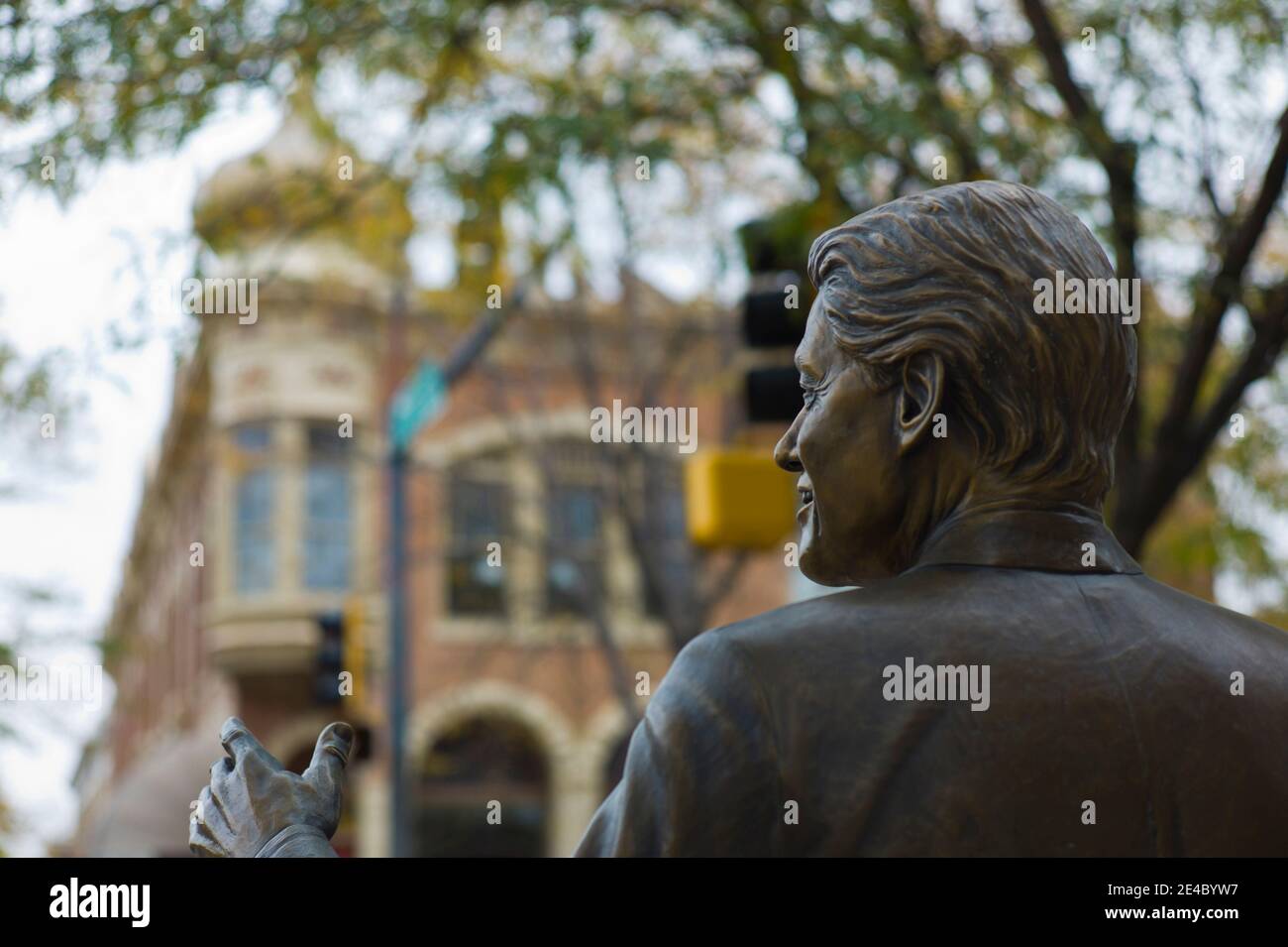 Statue of US President Bill Clinton at City of Presidents, Rapid City