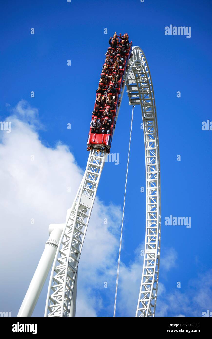 Stealth Ride, Amity Cove, Thorpe Park Theme Park, Chertsey, Surrey, UK England Stock Photo