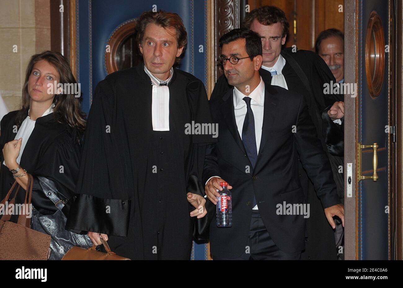 EADS ex-research chief Imad Lahoud leaves after the 1st day of the  so-called 'Clearstream affair' trial, at Paris' courthouse, France on  September 21, 2009. French former prime minister and foreign minister  Dominique