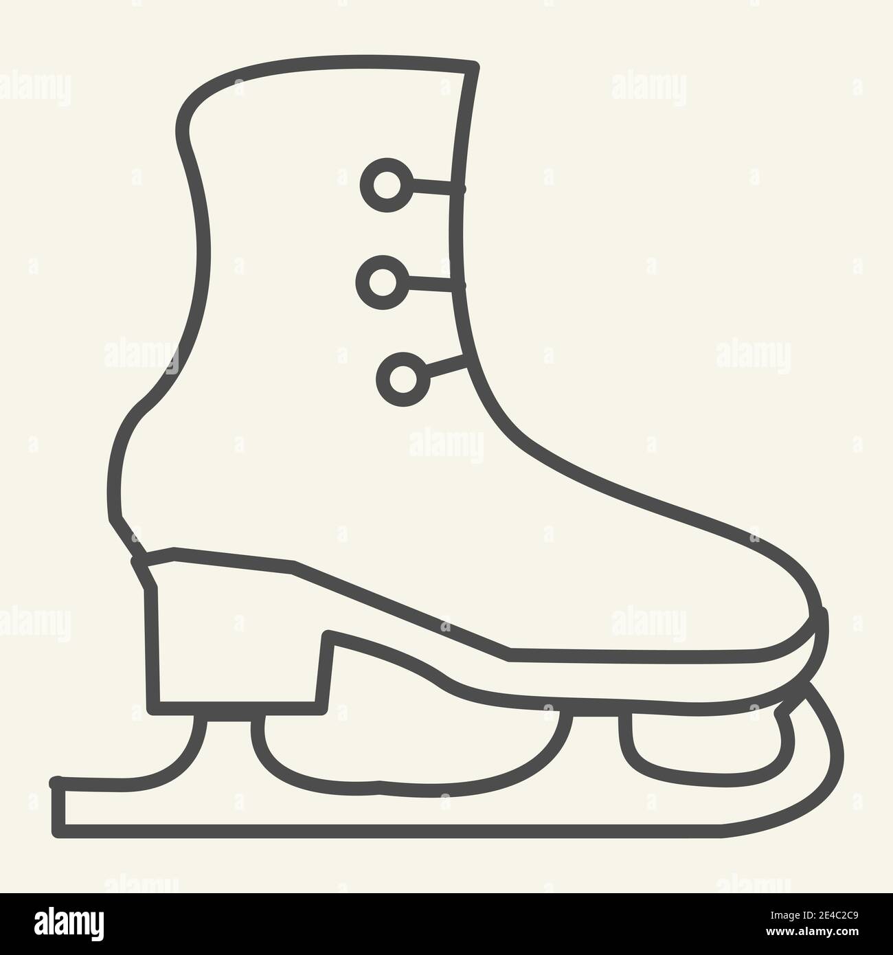 Skates thin line icon. Ice skates outline style pictogram on white  background. Boots for figure skating sign for mobile concept and web  design. Vector Stock Vector Image & Art - Alamy
