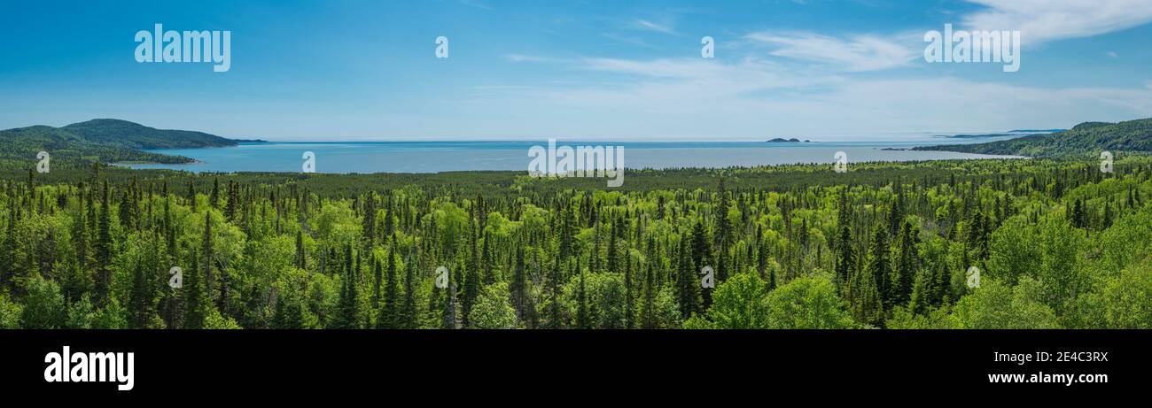 Scenic view of Lake Superior, Ontario, Canada Stock Photo