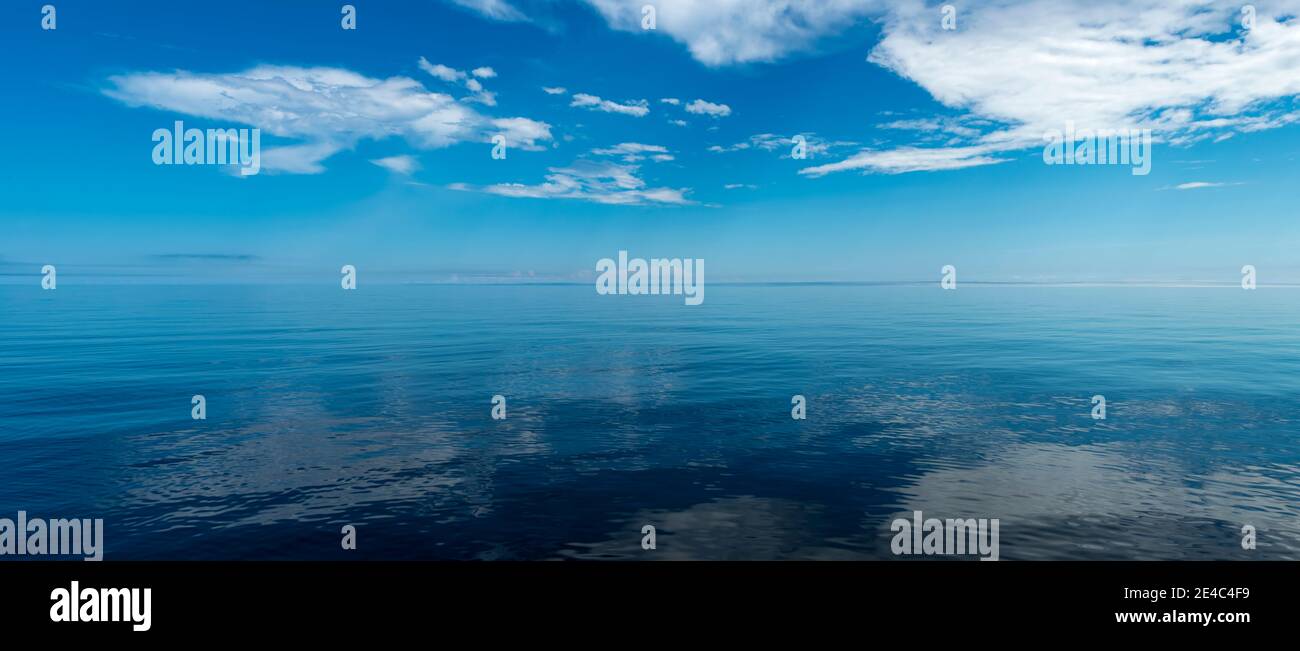 Reflection of clouds on water, Lake Superior, Minnesota, USA Stock Photo