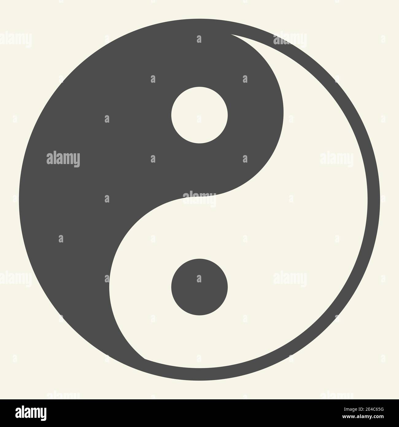 Yin Yang solid icon. Harmony and balance symbol, glyph style pictogram