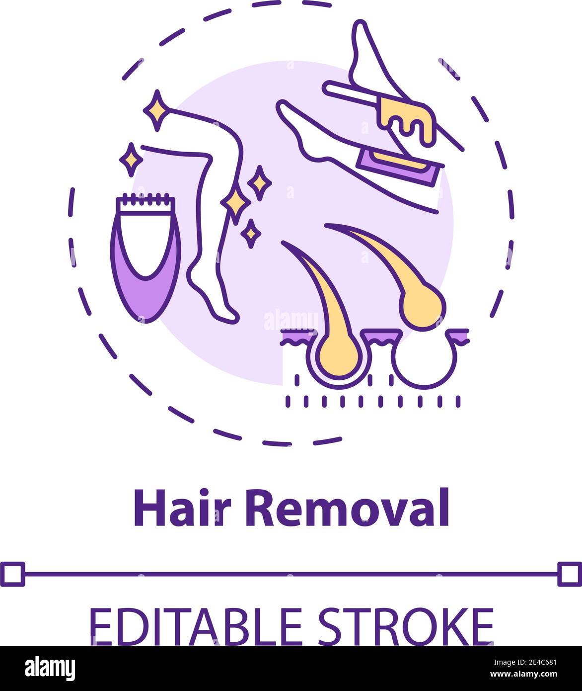 Hair removal concept icon Stock Vector Image & Art - Alamy