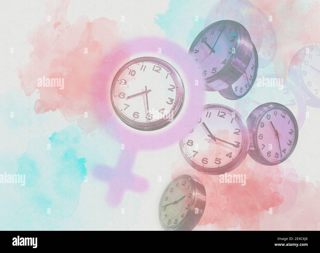Biological clock, conceptual illustration Stock Photo Alamy