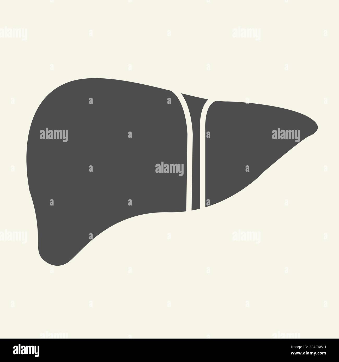 Liver organ solid icon. Human liver glyph style pictogram on white ...