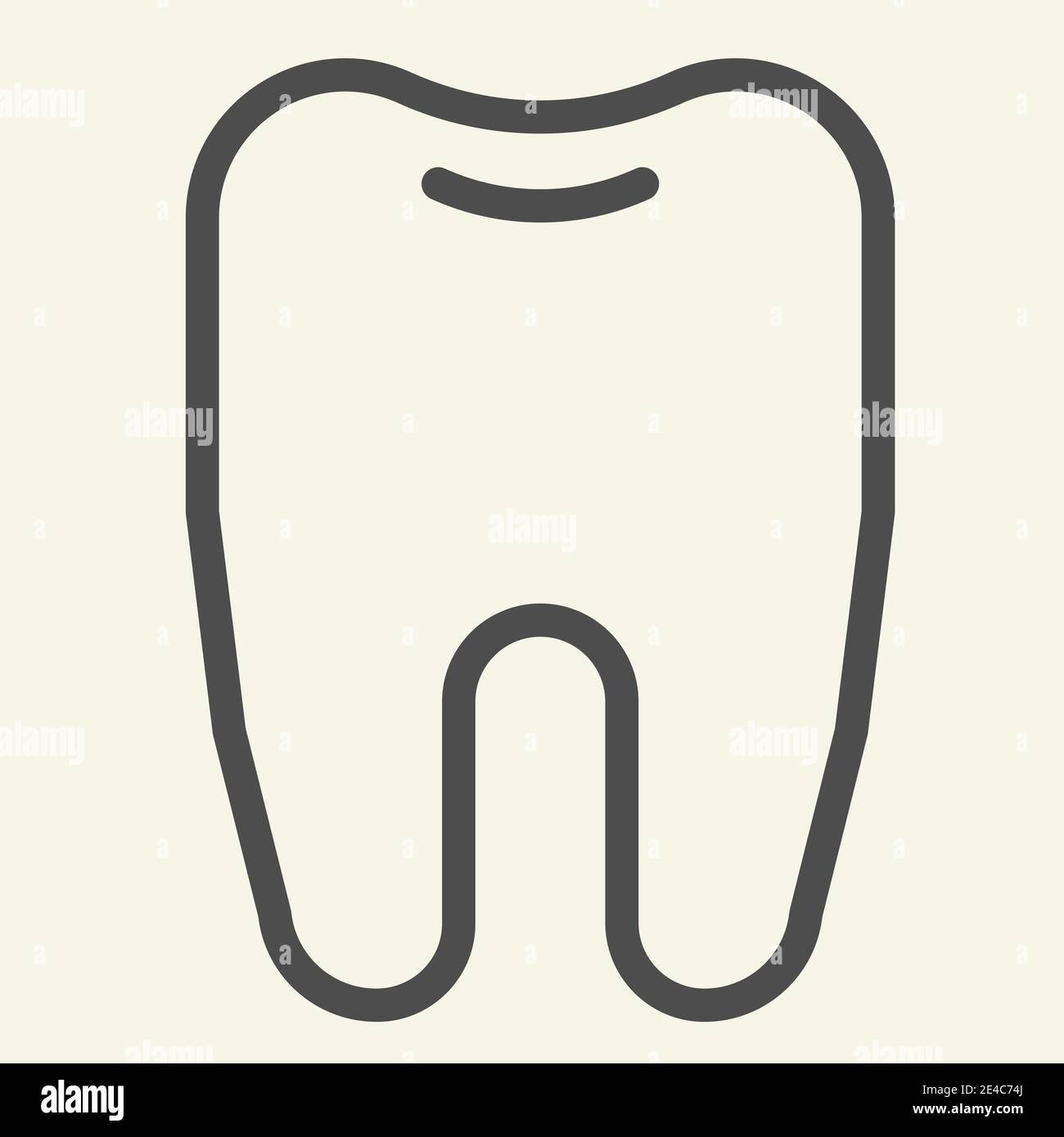 Tooth line icon. Dentistry or stomatology logo outline style pictogram ...