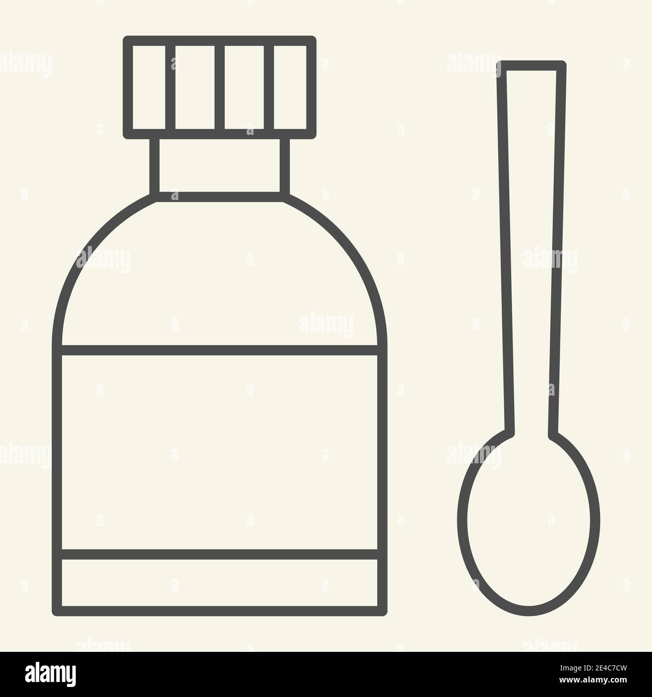 Medicine syrup spoon Stock Vector Images - Alamy